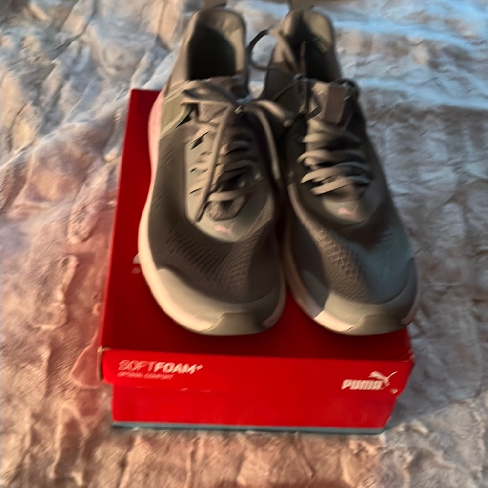 Puma Gray Athletic Shoes